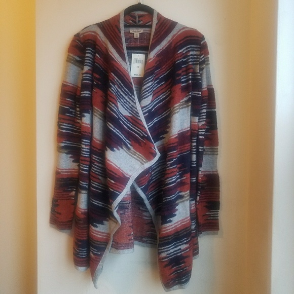 Lucky Brand Sweaters - Lucky Brand Aztec Drape Front Sweater